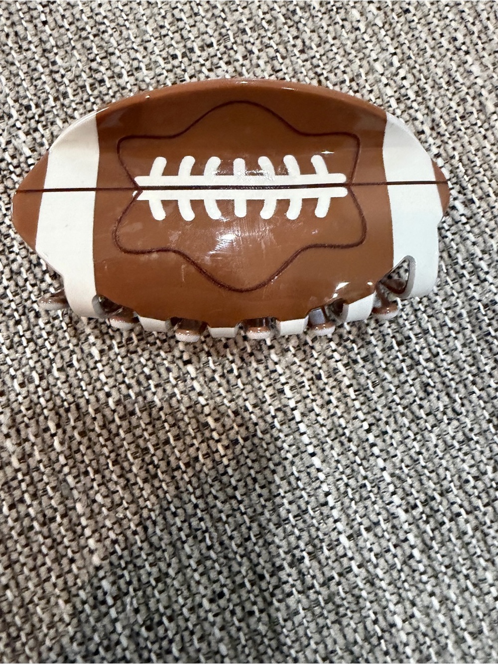Football Hair Clip - Brown